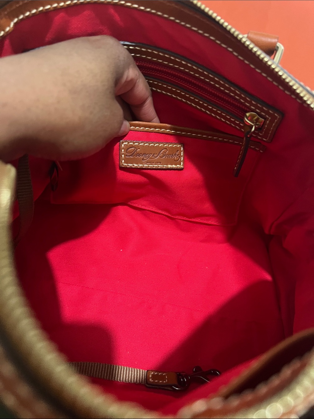 Dooney & Bourke Suede Barrel Satchel - Ivy Green - Picture 7 of 9